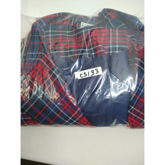 NWOT VENUS Red Blue Plaid Jacket Sz14 Button Closure Mid Length Academia Preppy - Picture 12 of 12